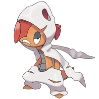 Арт покемона Мега-Скрафти (Mega Scrafty)