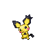 Спрайт покемона Пичу с зазубренным ушком (Spiky-eared Pichu) в игре HeartGold & SoulSilver