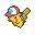Миниспрайт покемона Пикачу в кепке Юновы (Pikachu Unova Cap) в игре Sun & Moon