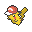 Миниспрайт покемона Пикачу в кепке Калоса (Pikachu Kalos Cap) в игре Sun & Moon