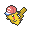 Миниспрайт покемона Пикачу в кепке Алолы (Pikachu Alola Cap) в игре Sun & Moon